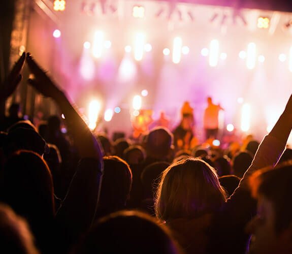 Koncert plenerowy zabezpieczany przez służby porządkowe